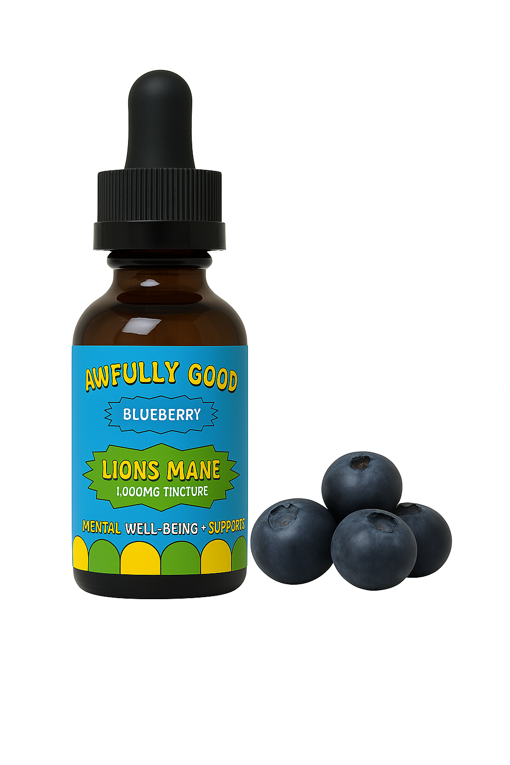 Lion's Mane Tincture - Blueberry