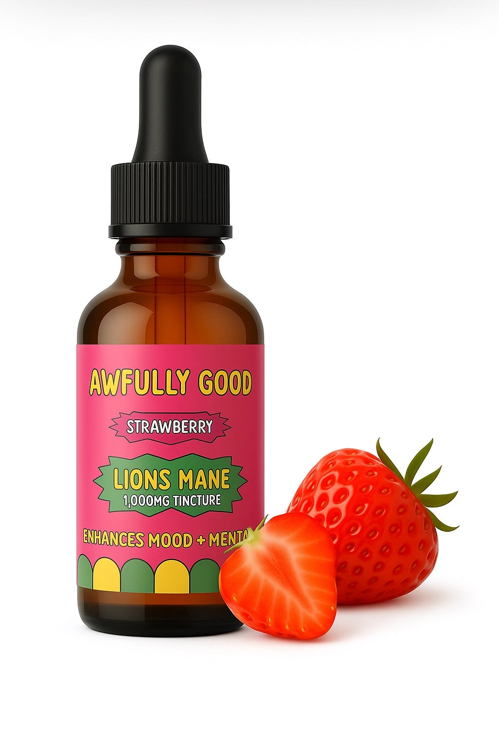 Lion's Mane Tincture - Strawberry